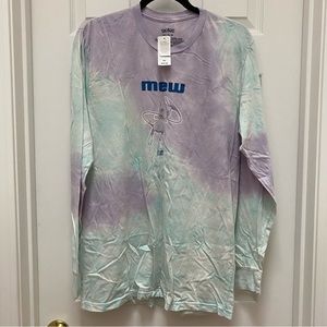 Pokémon Mew and Mewtwo Long Sleeved Lightweight 100% Cotton Shirt